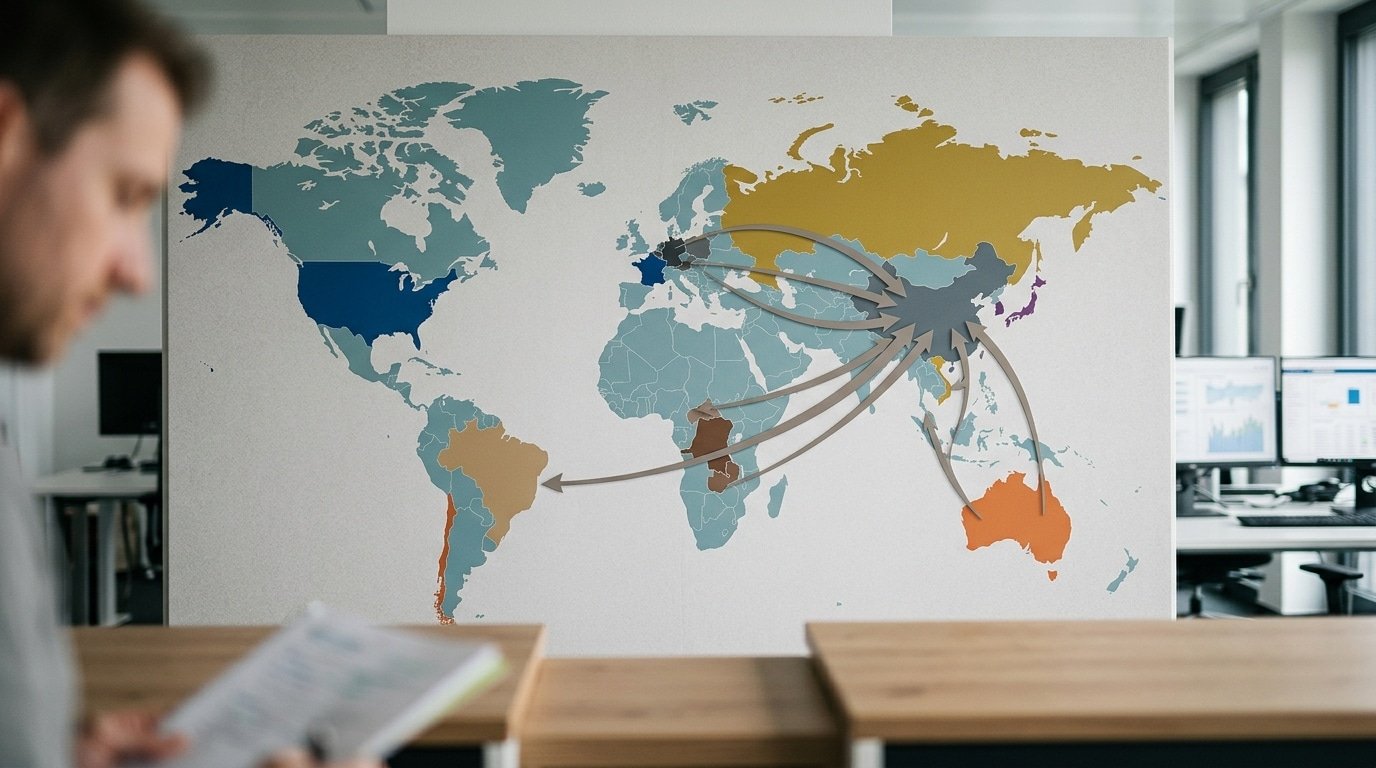 Rare metals global supply chain chokepoint map showing China refining dominance