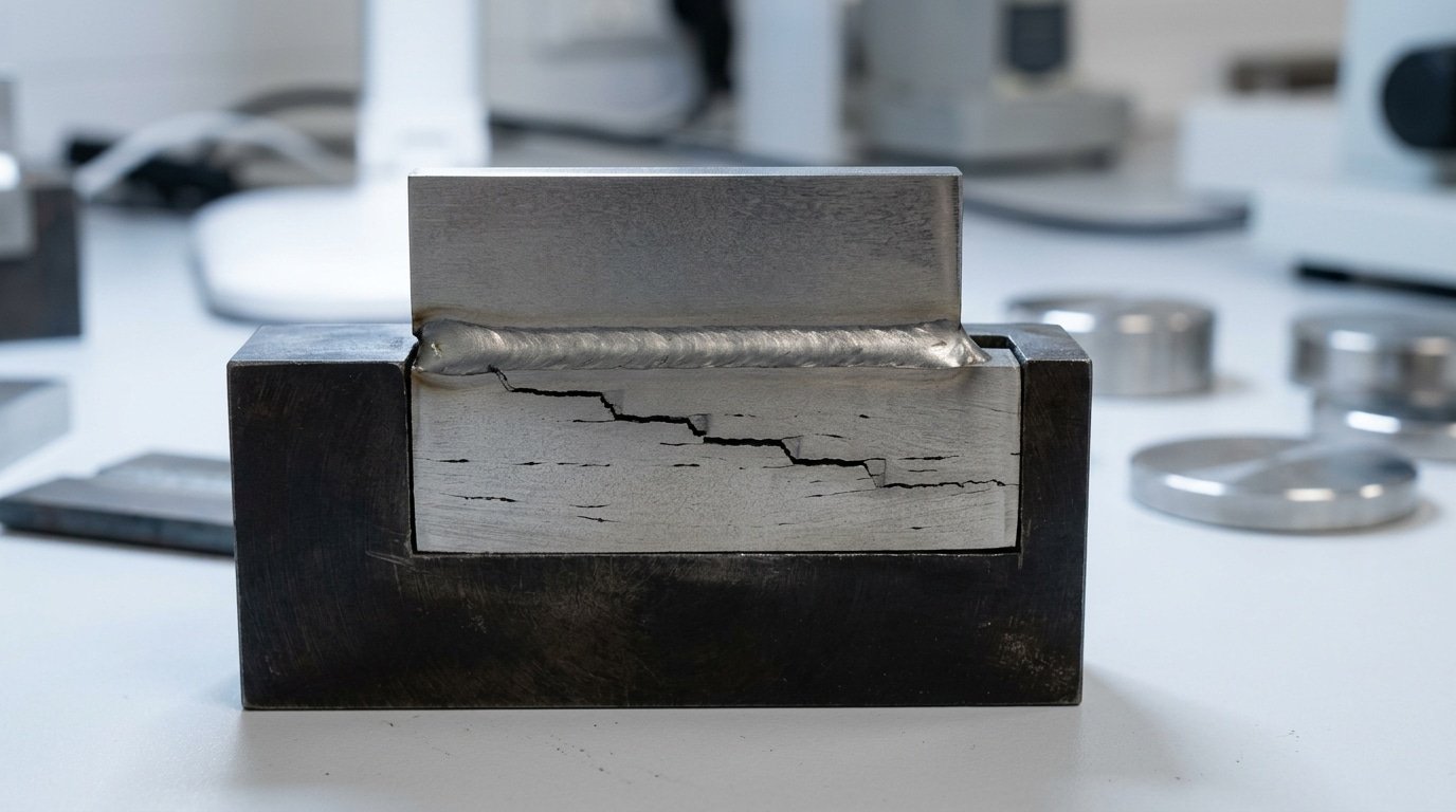 Lamellar tearing welding crack stepped pattern in thick rolled steel plate