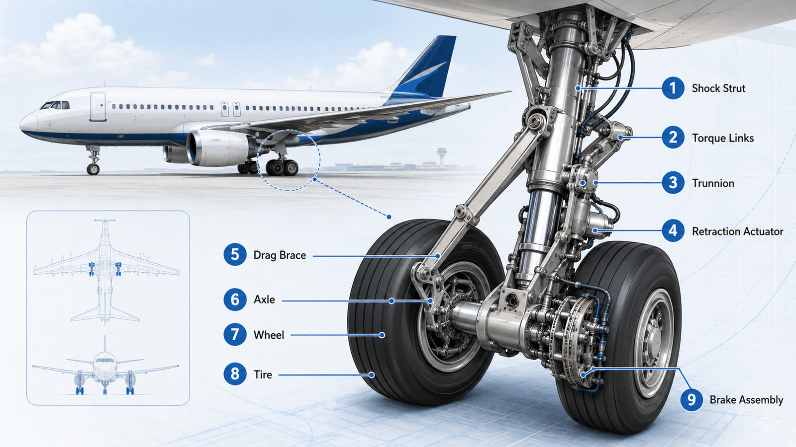 9 Essential Aircraft Landing Gear Components You Must Know