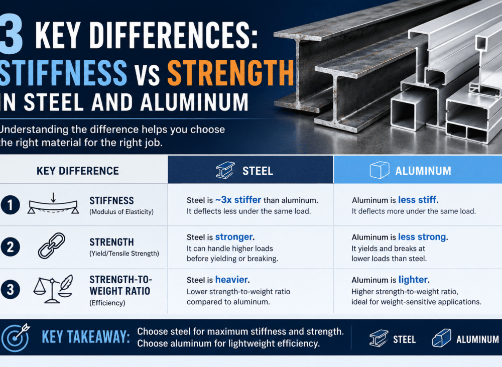 3 Key Differences: Stiffness vs Strength in Steel and Aluminum