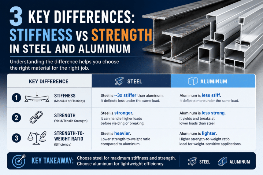 3 Key Differences: Stiffness vs Strength in Steel and Aluminum