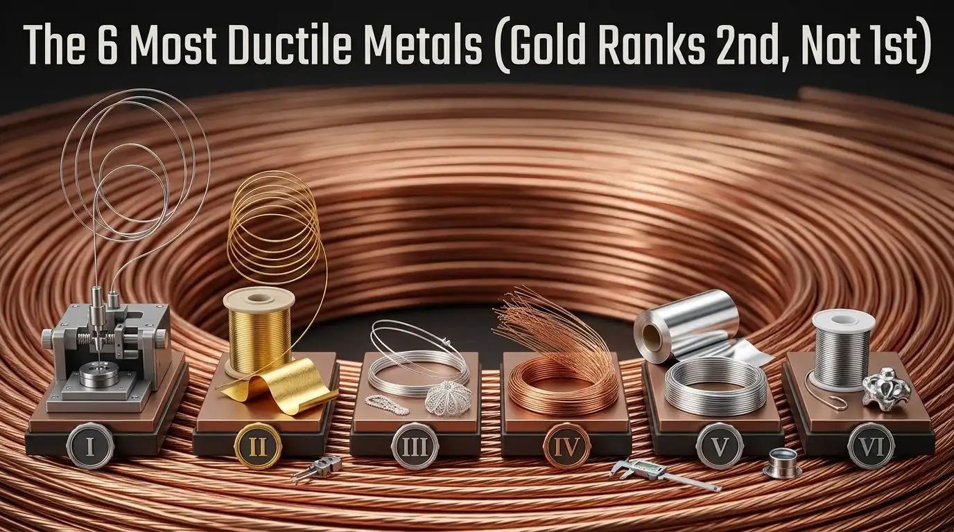 The 6 Most Ductile Metals (Gold Ranks 2nd, Not 1st)
