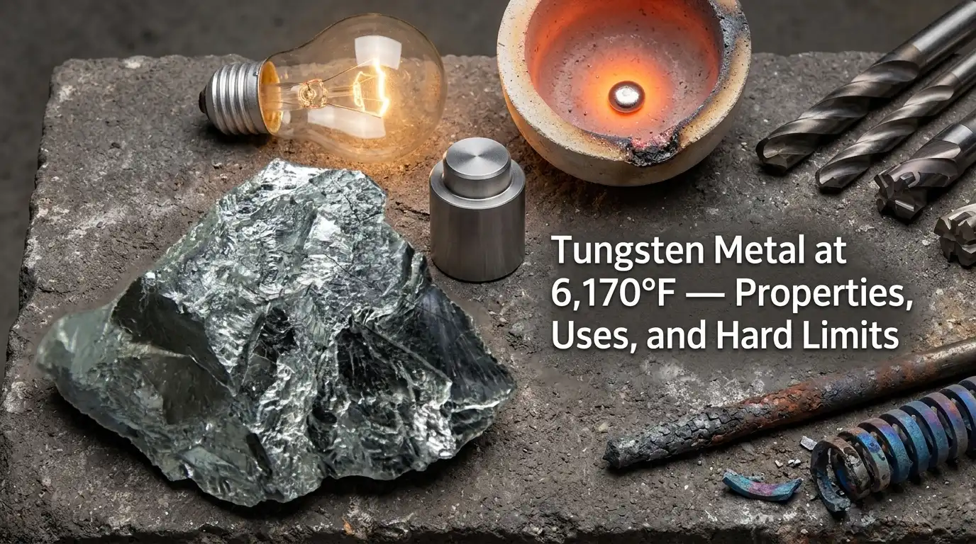 Tungsten Metal at 6,170°F — Properties, Uses, and Hard Limits