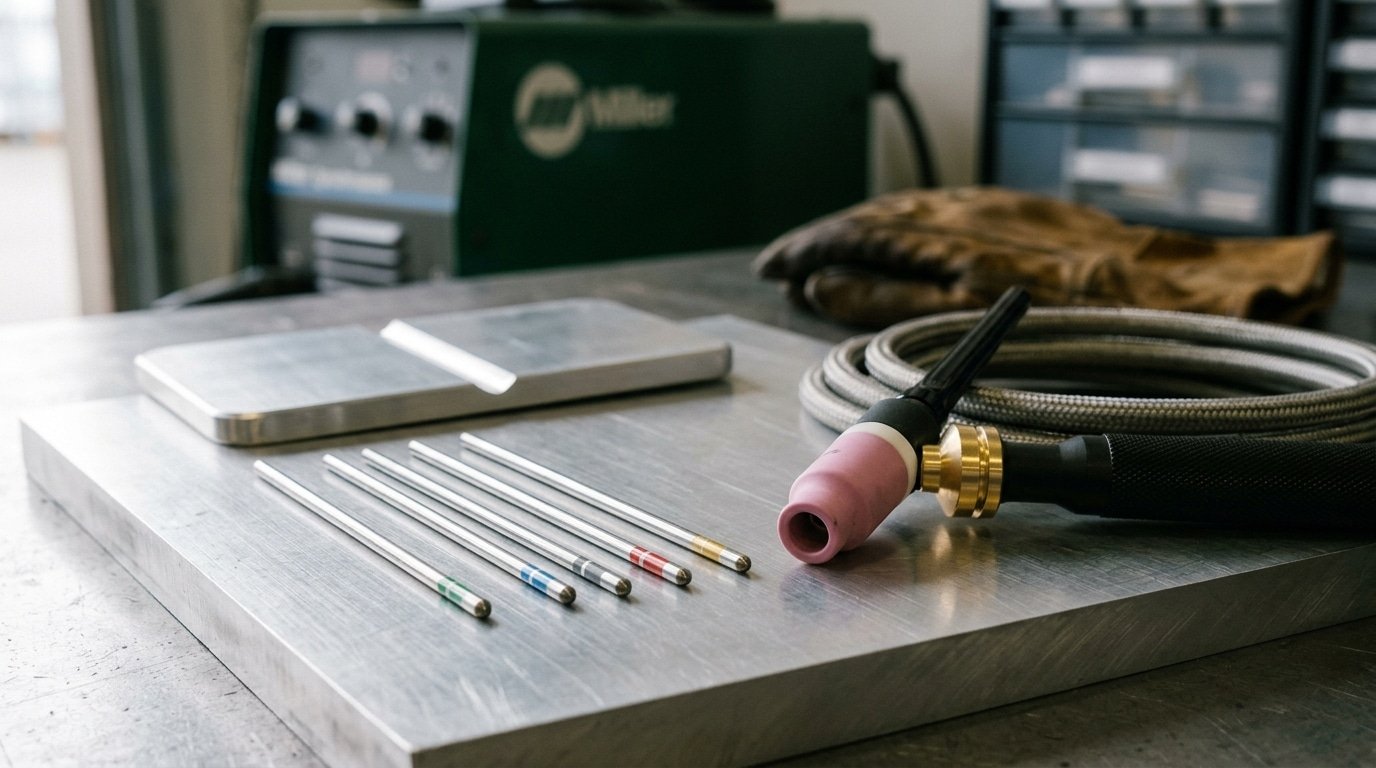Tungsten electrode types and sizes for aluminum TIG welding comparison