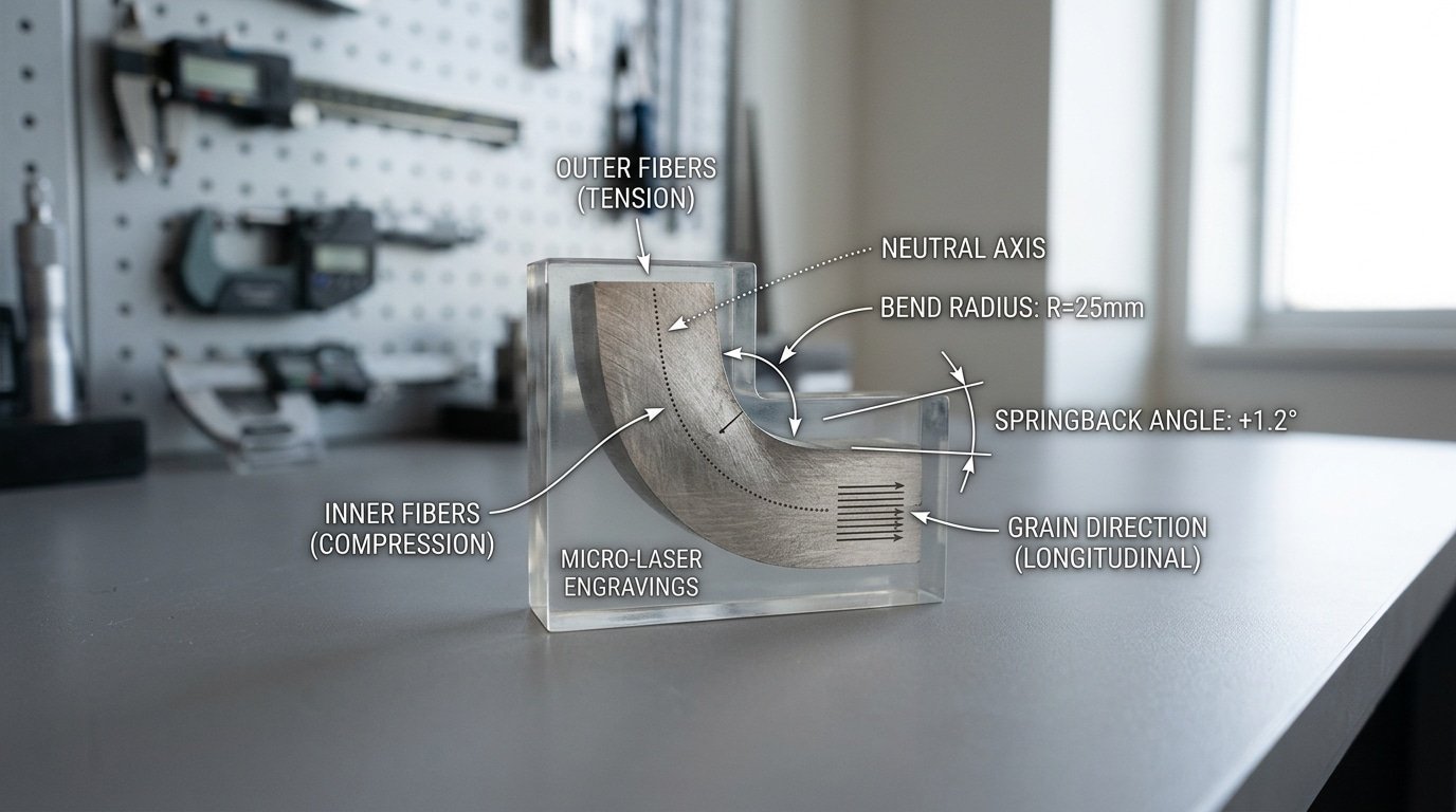 Bending basics fundamentals of how to bend metal cross-section showing plastic deformation zones