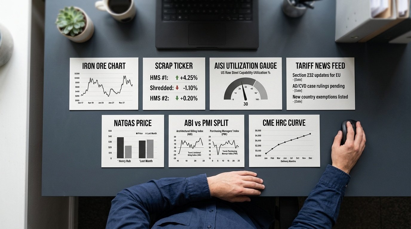 Seven steel prices trends dashboard for procurement buyers