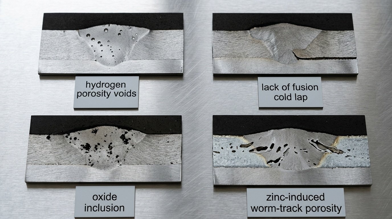 contaminants causing weld porosity before laser cleaning before laser welding