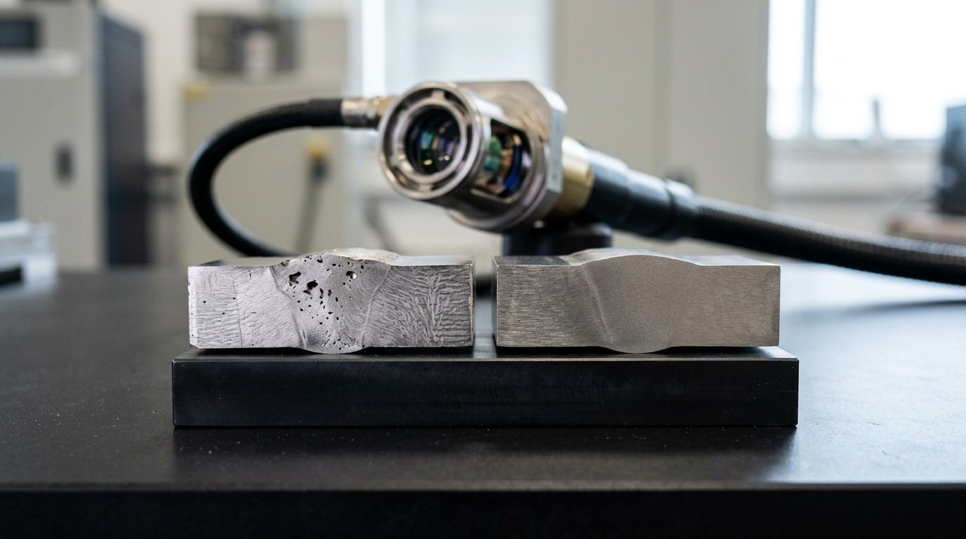 laser cleaning before laser welding reducing weld porosity comparison