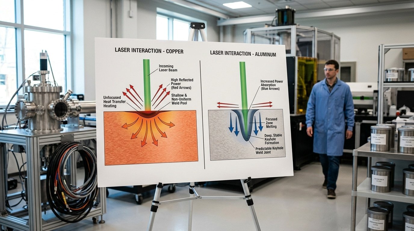 thermophysical properties controlling laser weldability beyond melting point