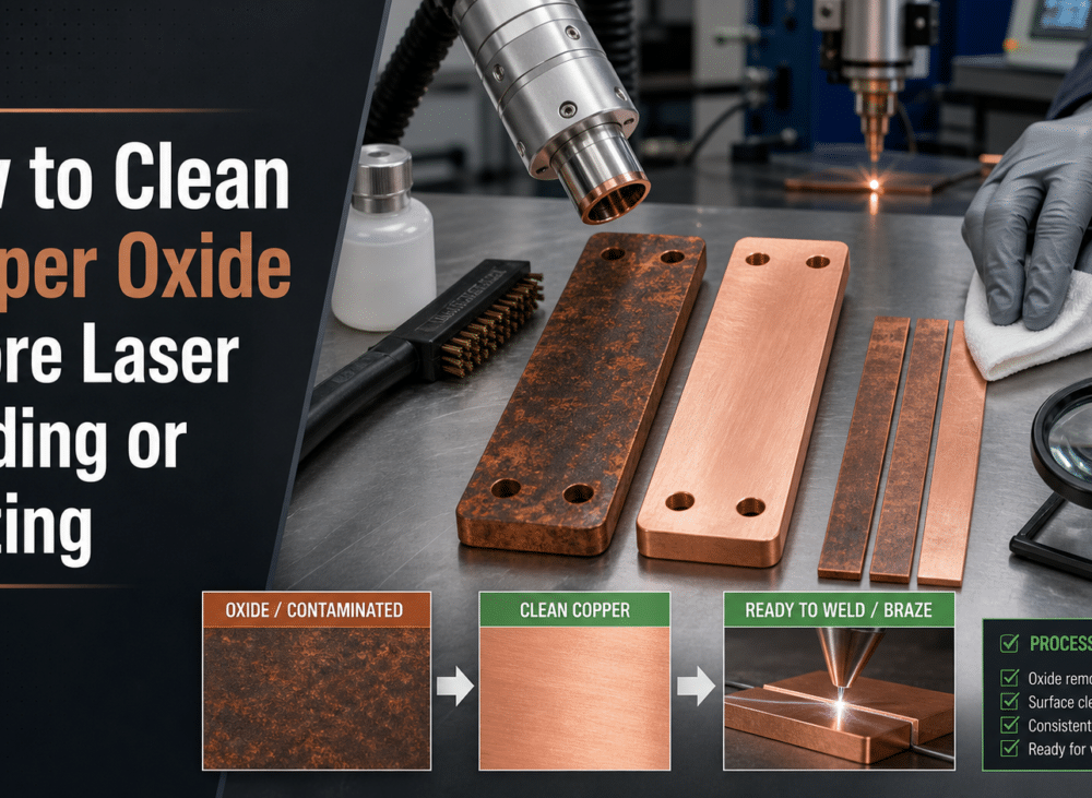 How to Clean Copper Oxide Before Laser Welding or Brazing